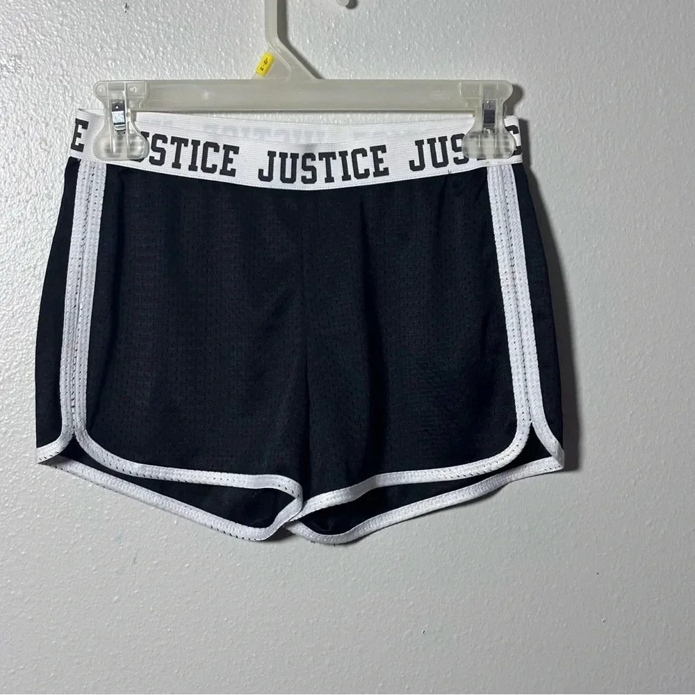 Justice Kids Girls Casual‎ Black Elastic Waist Shorts size 12.